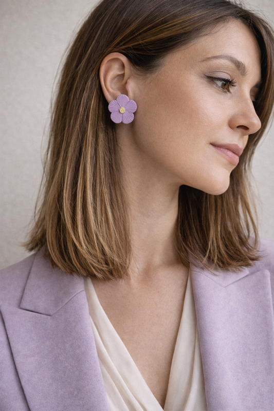 Orecchini fiori ametista