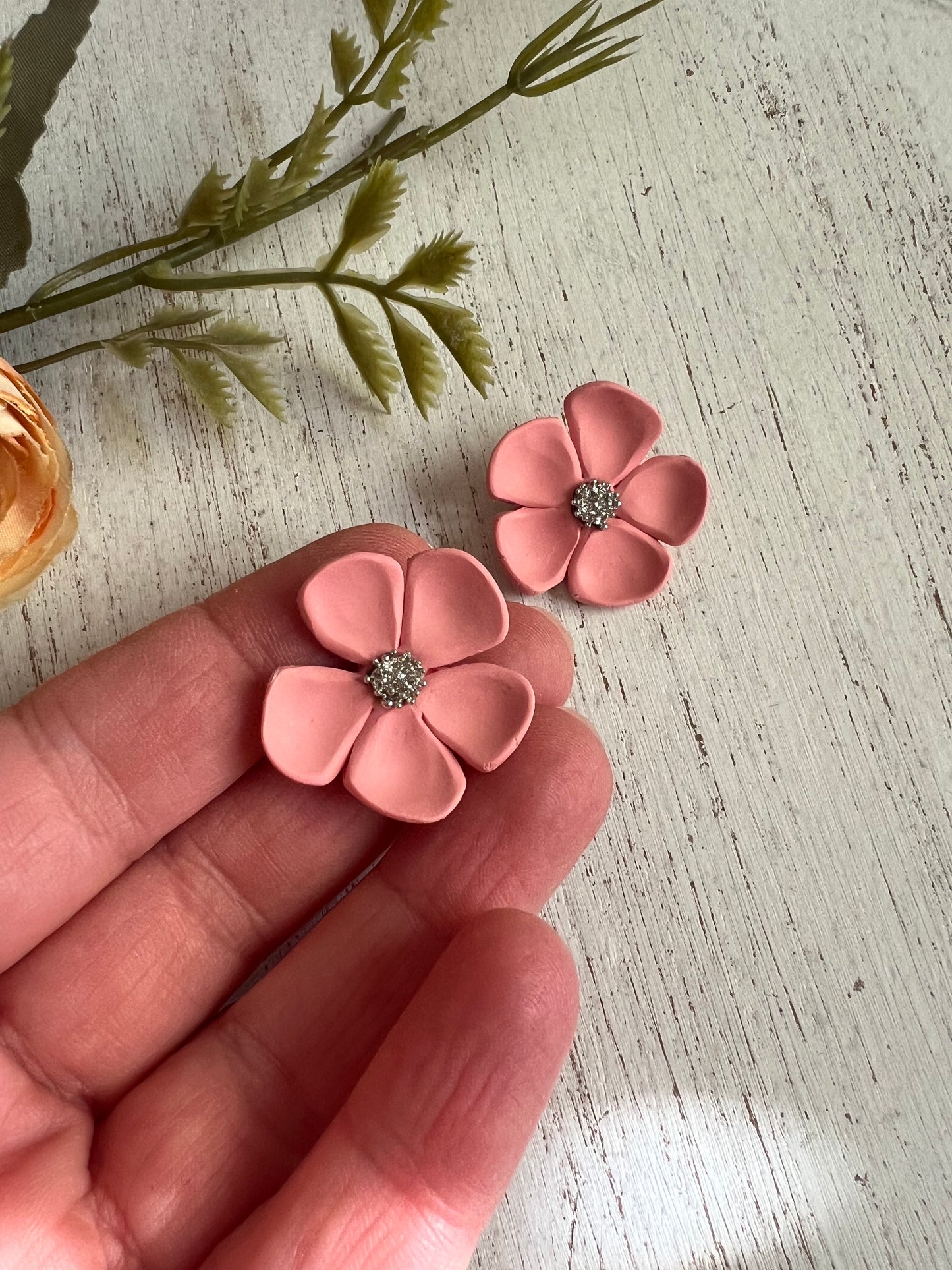 Orecchini fiori rosa