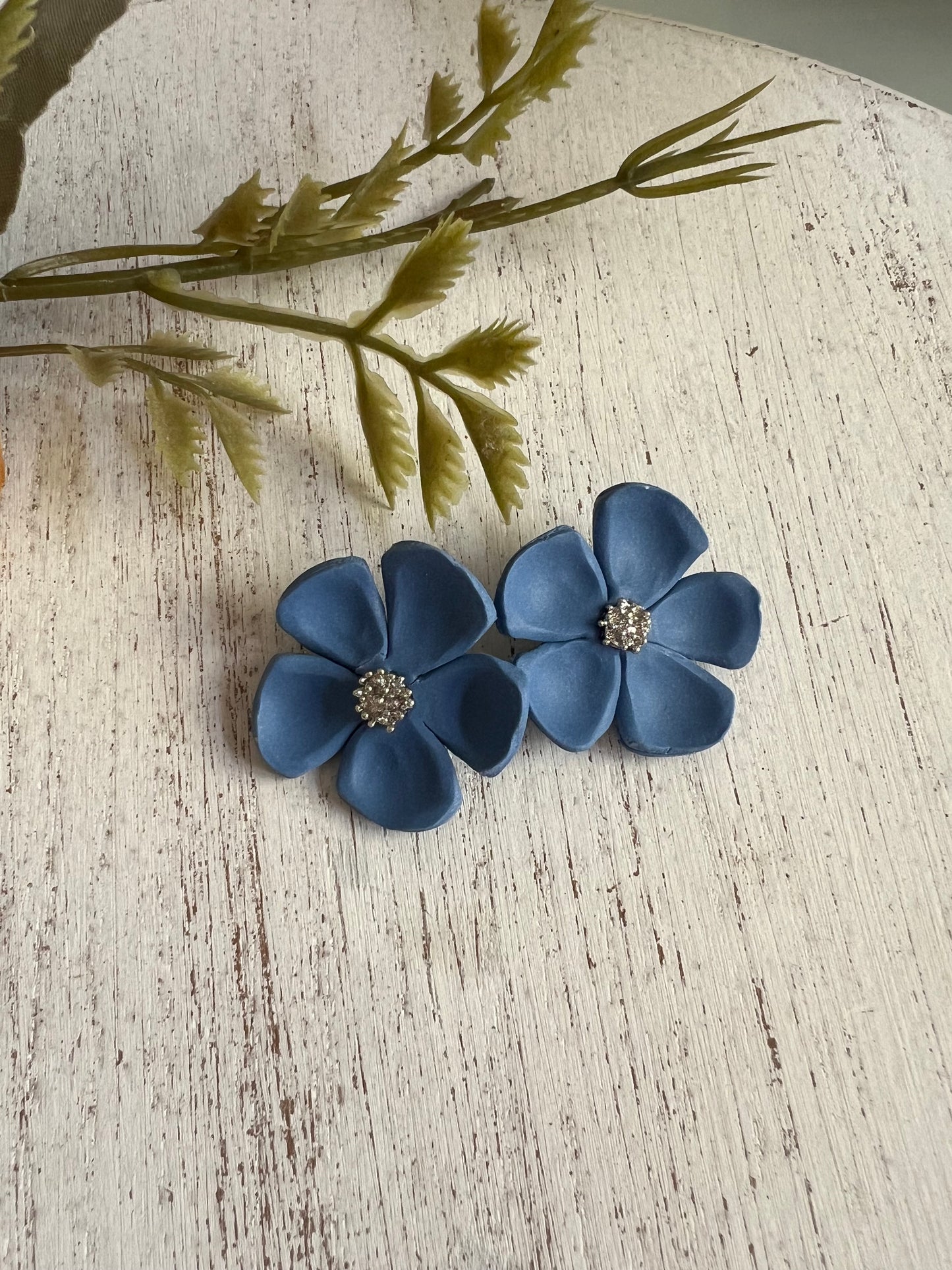 Orecchini fiori azzurri