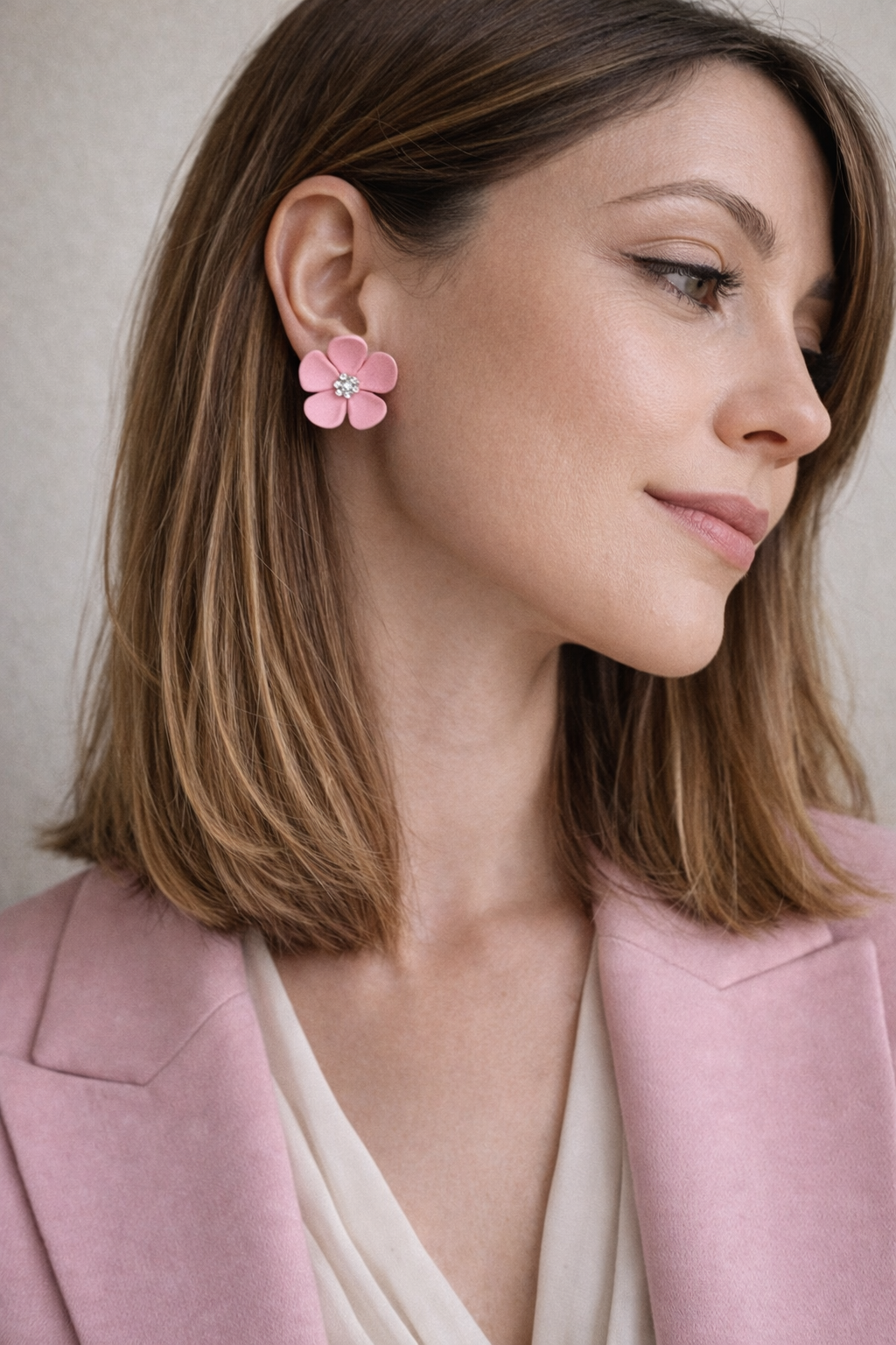 Orecchini fiori rosa